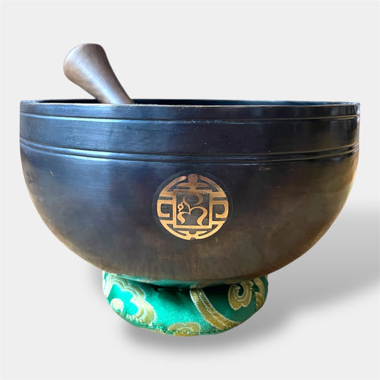 Bol chantant tibétain artisanal du Népal pour relaxation sonore