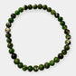 Bracelet boule Diopside vert sur gangue
