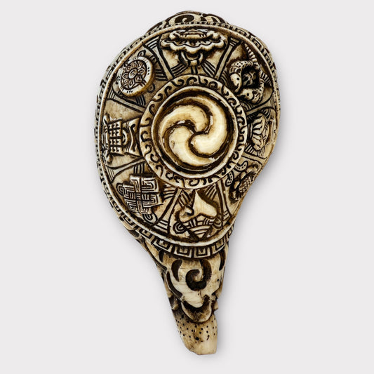 Conque Tibétaine Shankha Gravée – Petit Modèle