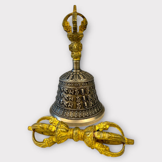 Cloche Tibétaine Ganta avec Dorje – 170 mm
