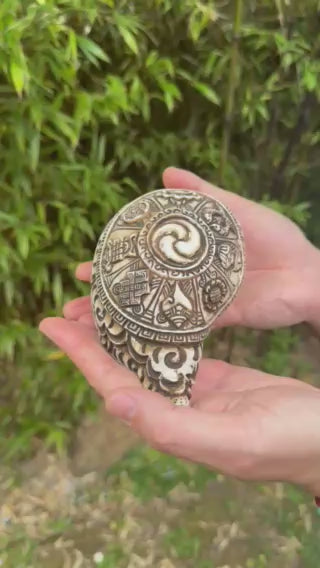 Conque Tibétaine Shankha Gravée – Petit Modèle